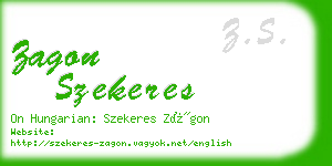 zagon szekeres business card